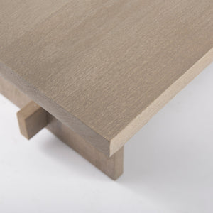 Aida 84L Light Gray Wood Dining Table