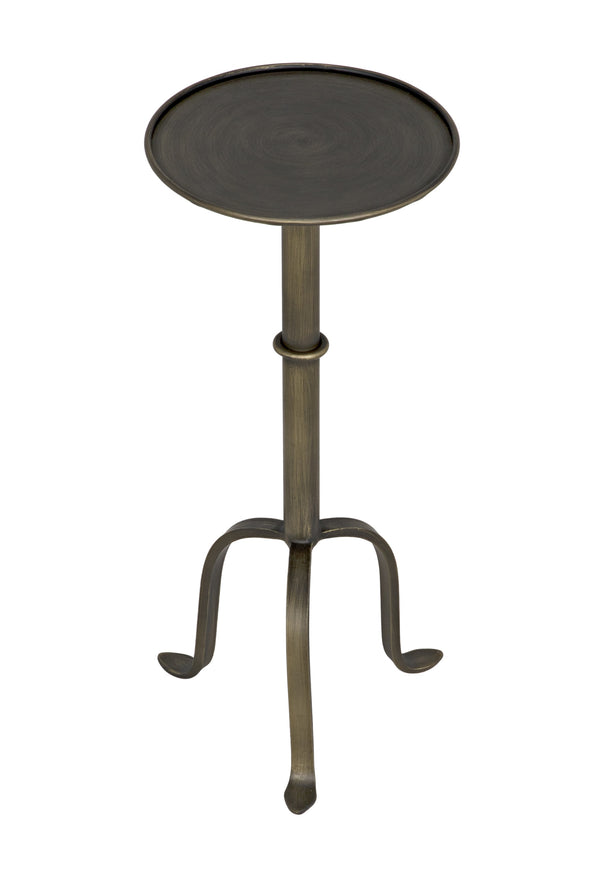Tini Aged Brass Metal Side Table