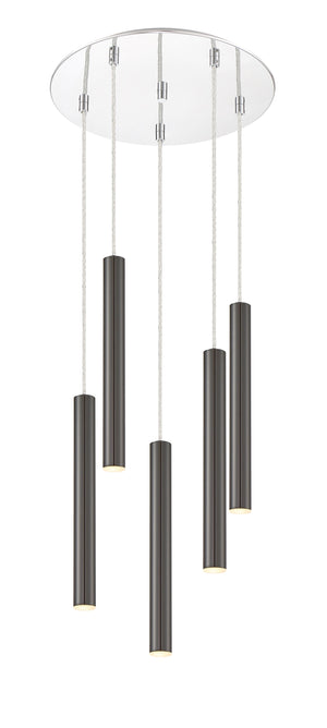 Forest 5 Light Island/Billiard in Chrome Finish