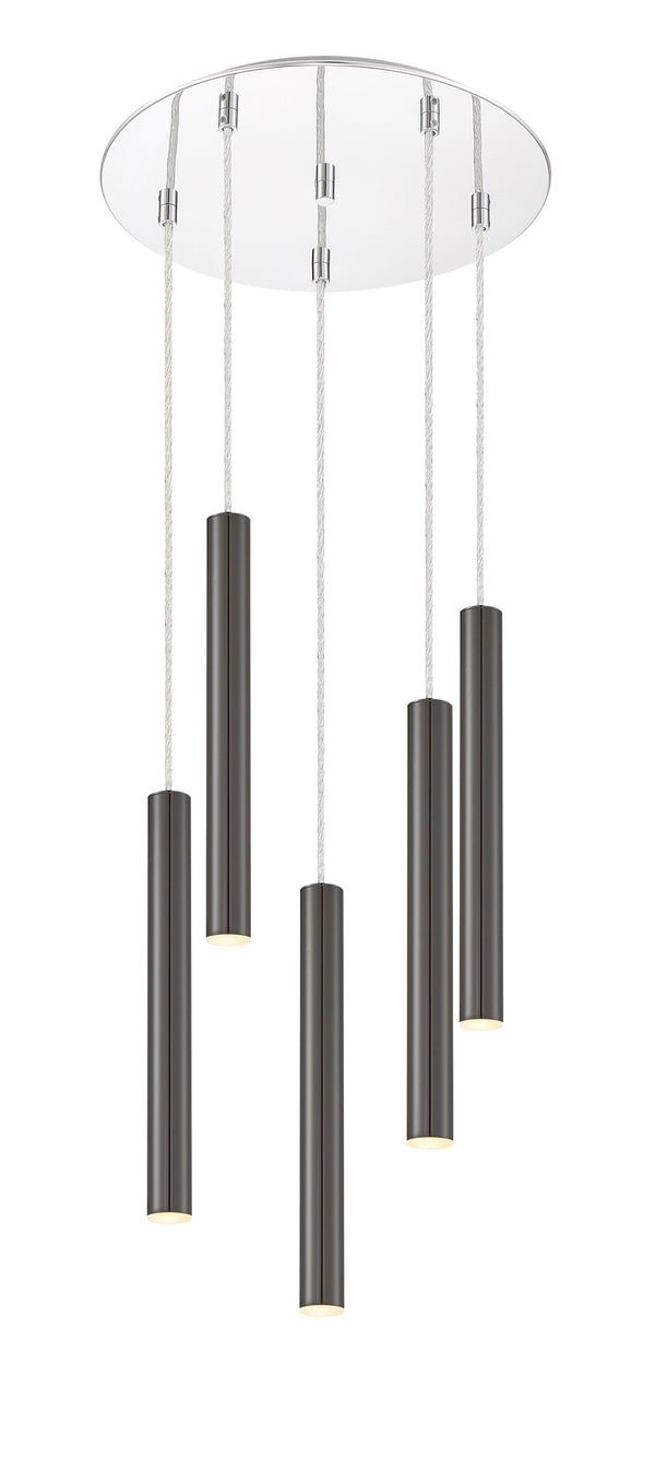 Forest 5 Light Island/Billiard in Chrome Finish