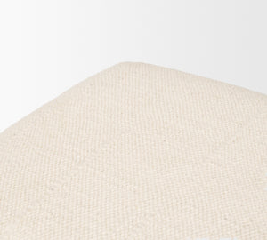 Shae Brown Wood w/ Oatmeal Fabric Bench