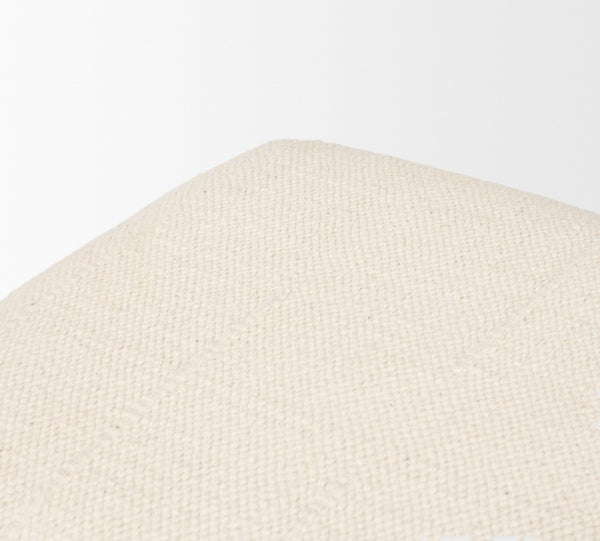 Shae Brown Wood w/ Oatmeal Fabric Bench