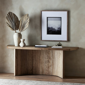 Brinton Console Table in Rustic Oak Veneer