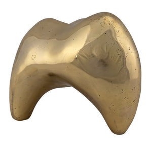 Alien Metal Alloy Sculpture in Antique Brass Finish