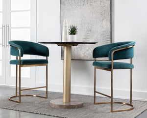 MARRIS COUNTER STOOL - GOLD - DANNY TEAL