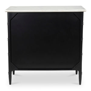 Eleanor 5-Drawer Chest Black Mango Wood