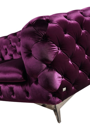 Clarke Love Seat in Purple