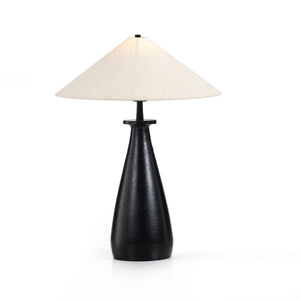 Innes Tapered Shade Table Lamp In Mtt Black