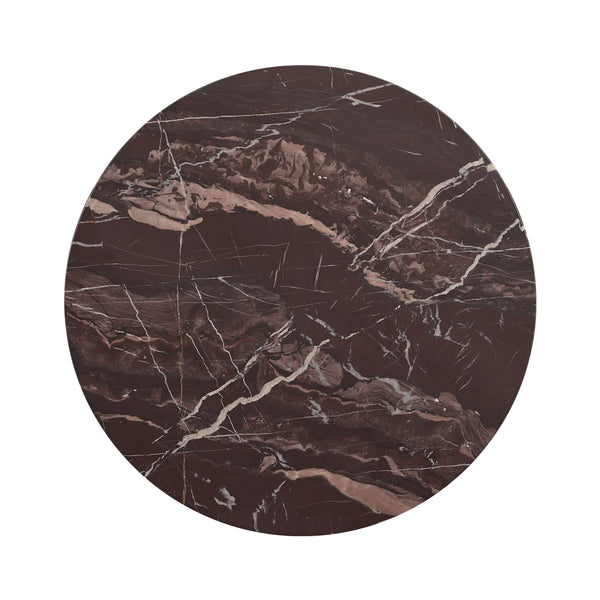 Reilly Marble Accent Table Small - Merlot