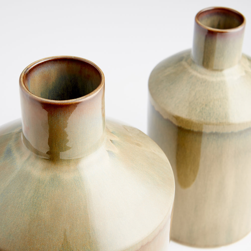 Marbled Dreams Vase in Olive Glaze