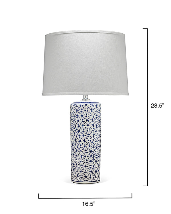 Vivian Ceramic Table Lamp, Blue