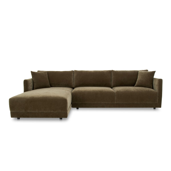 Moe's Bryn Sectional Left Green with Eco Materials