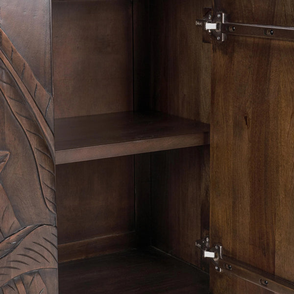 Ledro Solid Mango Wood 2-Door Cabinet