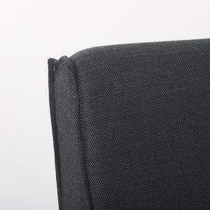 Damon Fully Upholstered Grey Fabric Dining Chair on Casters
