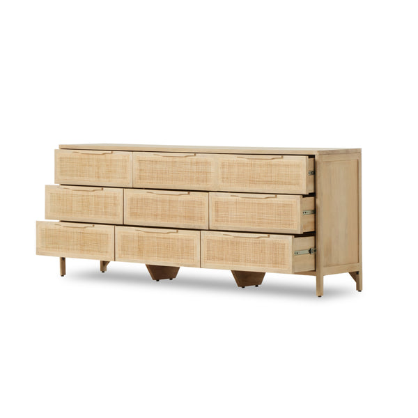 Sydney 9 Drawer Dresser In Natural Mango