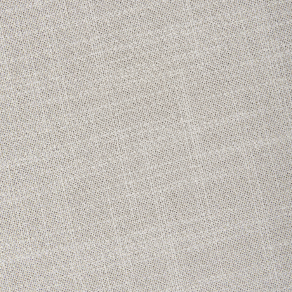 Colburne Cream Fabric w/ Brown Wood Round Ottoman