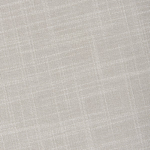 Colburne Cream Fabric w/ Brown Wood Round Ottoman