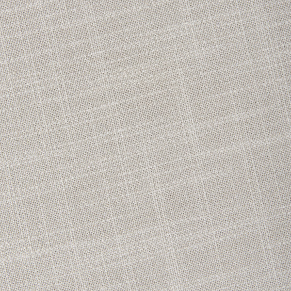 Colburne Cream Fabric w/ Brown Wood Round Ottoman