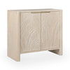 Ledro Solid Mango Wood 2Dr Cabinet with Carvings - Cream