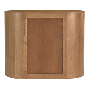 Moe's Theo Natural Oak Curved Cabinet