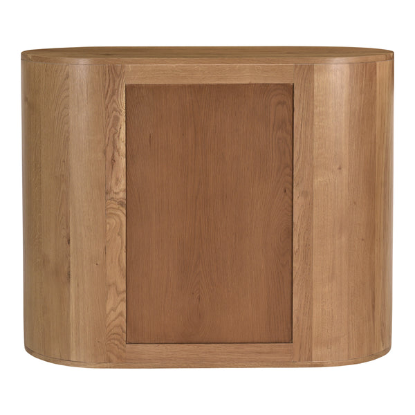 Moe's Theo Natural Oak Curved Cabinet