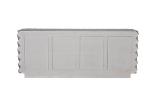 Hikaru White Wash Mahogany and Veneer Dresser with Brass Pulls