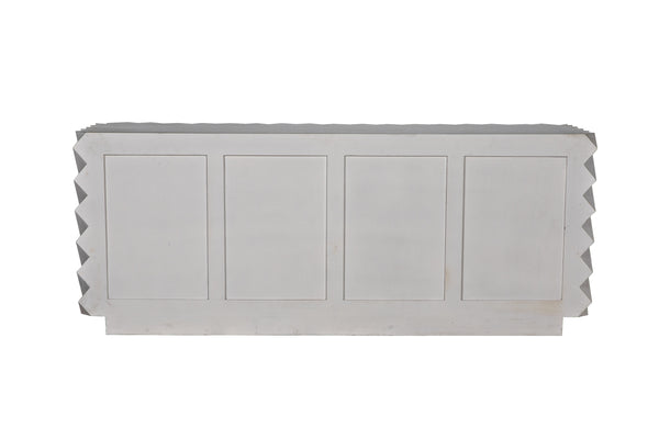Hikaru White Wash Mahogany and Veneer Dresser with Brass Pulls