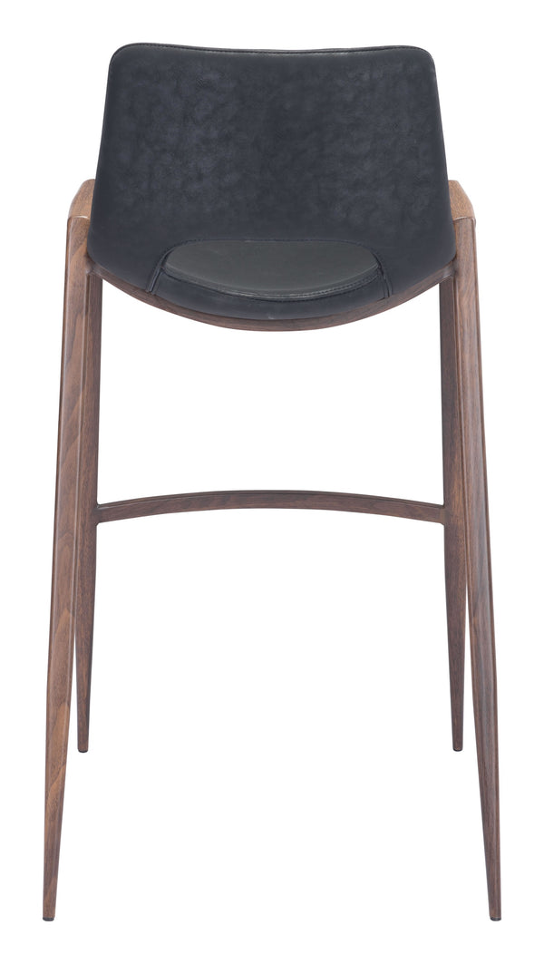Desi Barstool (Set of 2) Black & Walnut
