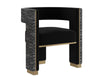 ADAMINA DINING ARMCHAIR - ABBINGTON BLACK / HOBBES NIGHT