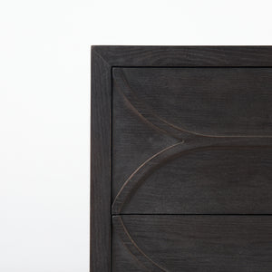 Giselle I 40L x 16W Dark Brown Fir Veneer 3 Drawer Accent Cabinet