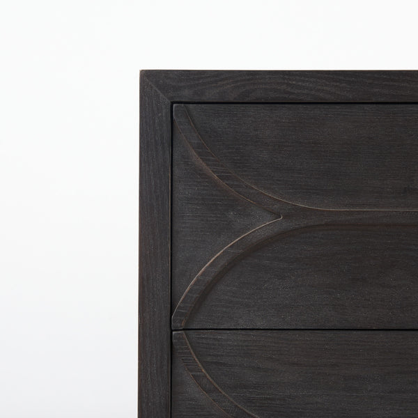 Giselle I 40L x 16W Dark Brown Fir Veneer 3 Drawer Accent Cabinet