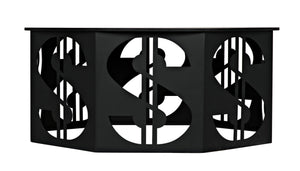 Dollar Coffee Table, Black Steel