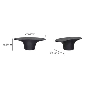 Yumi Outdoor Coffee Table in Black