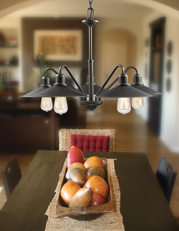 Casa 5 Light Chandelier in Olde Bronze Finish