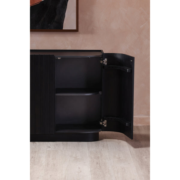 Moe's Povera 4 Door Black Sideboard