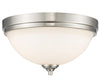 Bordeaux 3 Light Flush Mount in Brushed Nickel Finish