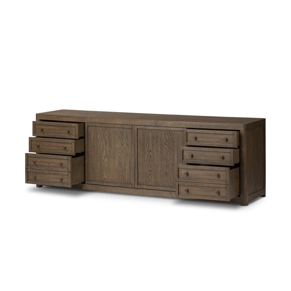 Miko Media Console - Fawn Oak Veneer