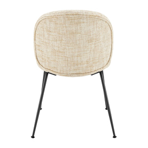 Nisha KD Chenille Dining Side Chair, Allure Cream
