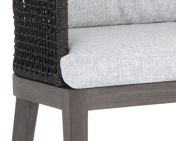 CAPRI COUNTER STOOL - SMOKE GREY - COPACABANA MARBLE