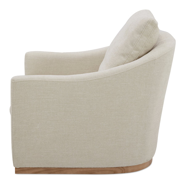 Moe's Linden Swivel Chair in Soft Beige