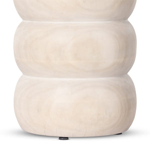 Pagoda End Table In Ivory