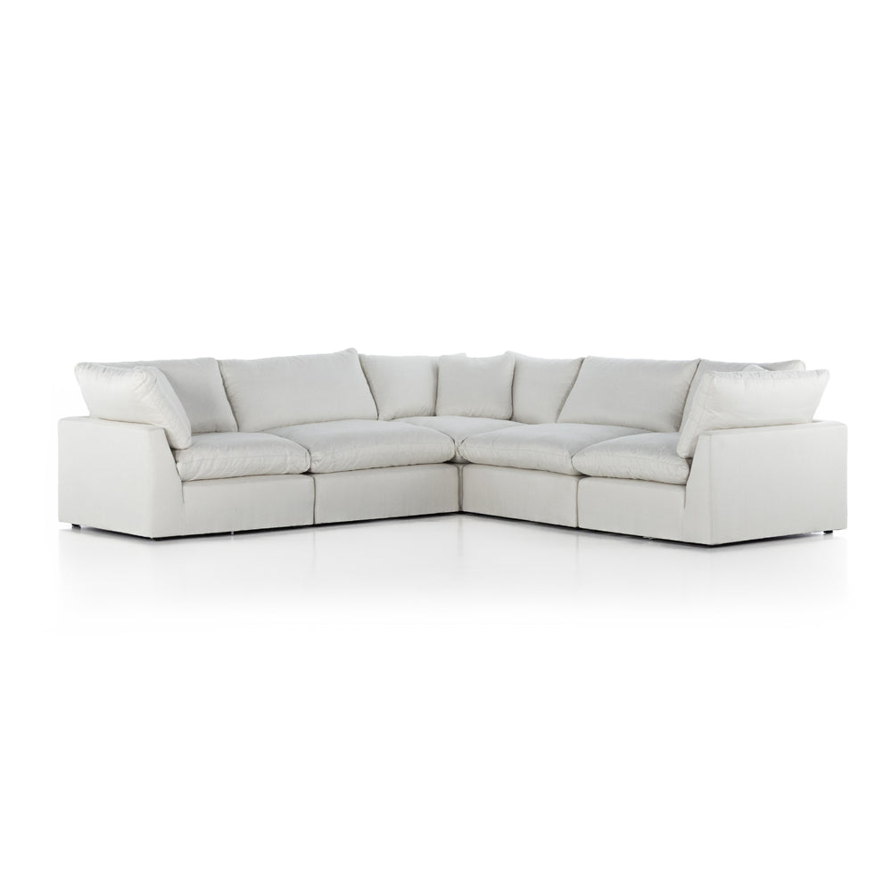 Stevie 5Pc Laf Sectional Sofa In Ivory