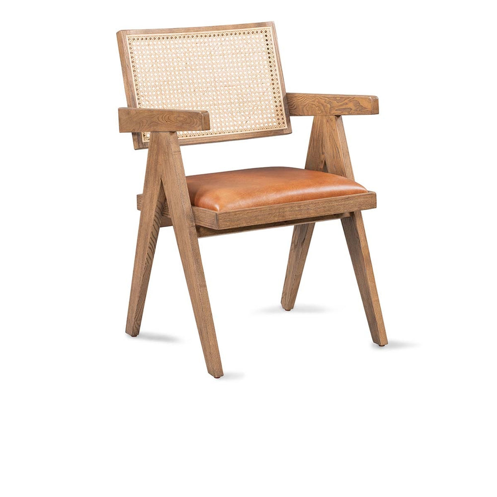 Douglas Leather Seat Dining Chair - Autumn Brown
