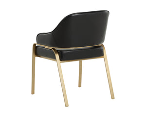 MALACHI DINING ARMCHAIR - CANTINA BLACK