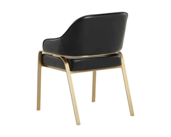 MALACHI DINING ARMCHAIR - CANTINA BLACK