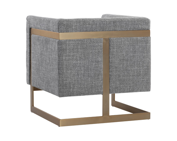 YVETTE ARMCHAIR - GOLD - CHACHA GREY