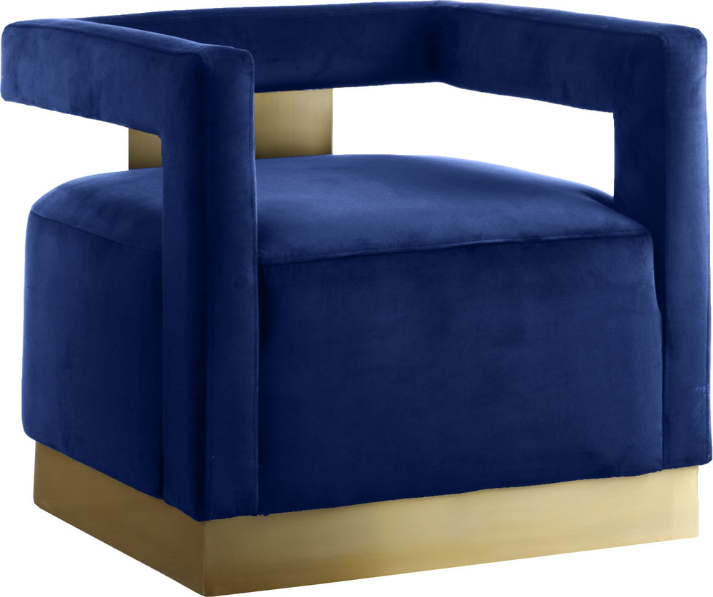 Jorge Accent Chair In Navy Velvet