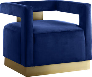 Jorge Accent Chair In Navy Velvet