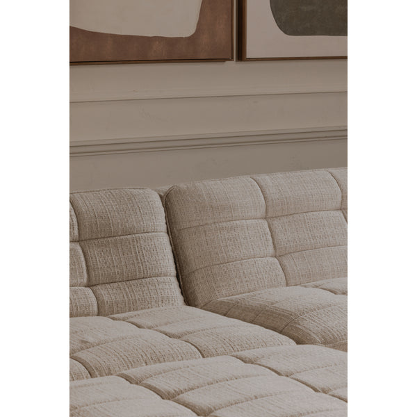 Moe's Lino Slipper Chair in Textured Oat