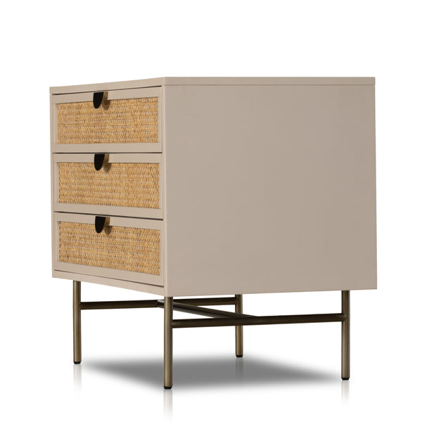 Luella Large Nightstand In Matte Alabaster